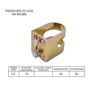 Pierścień do kosy skręcany